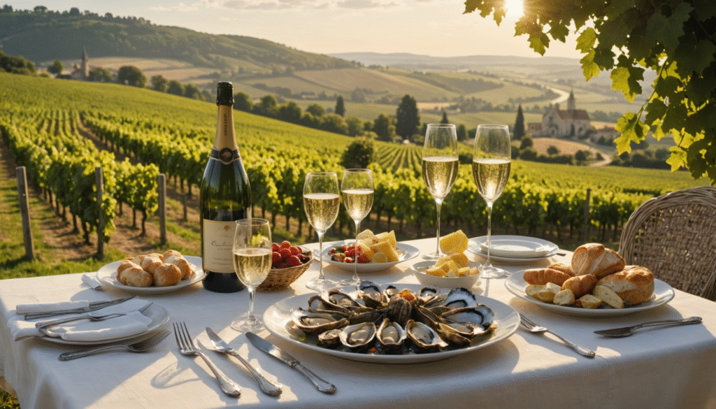 partez à la découverte des saveurs de la champagne lors d’un week-end gastronomique : dégustations de vins et de spécialités locales, visites de caves prestigieuses et expériences culinaires inoubliables au cœur d’un terroir d’exception.
