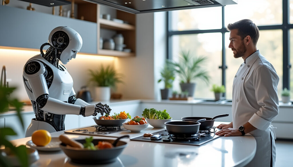 découvrez les enjeux de la robotisation en cuisine : entre menace pour l'emploi traditionnel et opportunité d'innovation, analysez comment la technologie transforme l'univers culinaire.