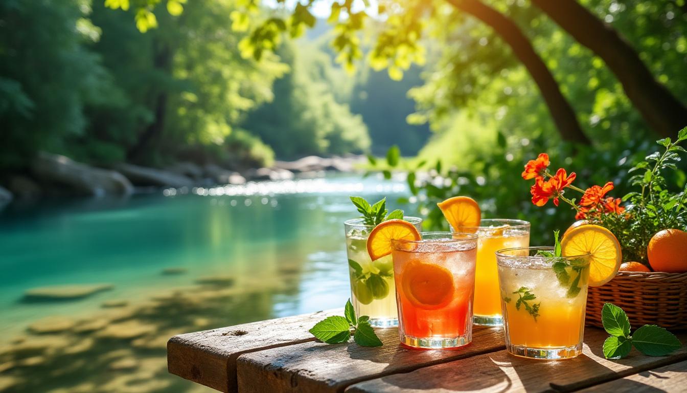 découvrez nos recettes de cocktails d’été rafraîchissants, parfaits pour savourer en bord de rivière et profiter pleinement des journées ensoleillées.