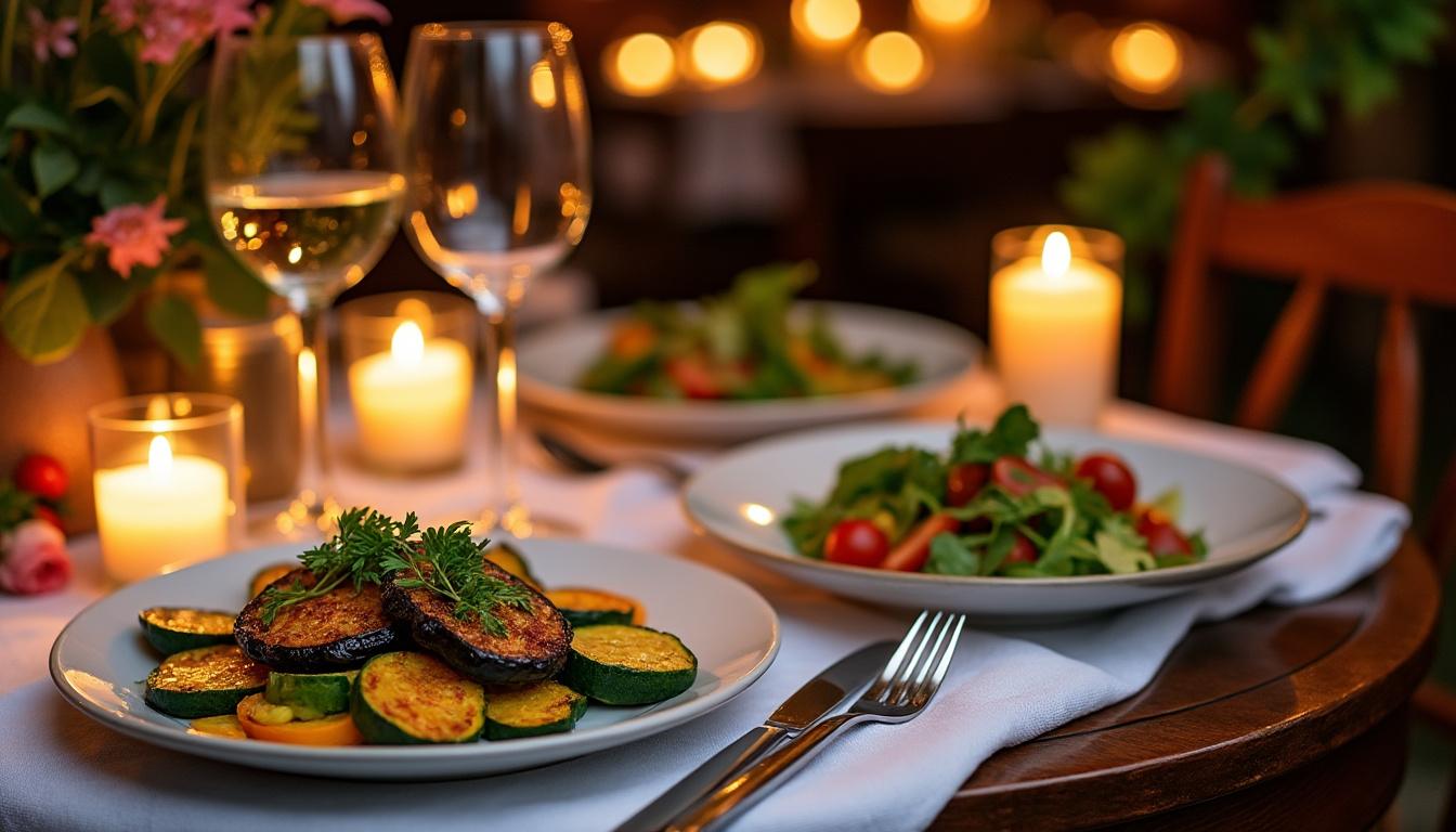 découvrez des recettes de plats végétariens gourmands, parfaits pour un dîner romantique réussi et savoureux.