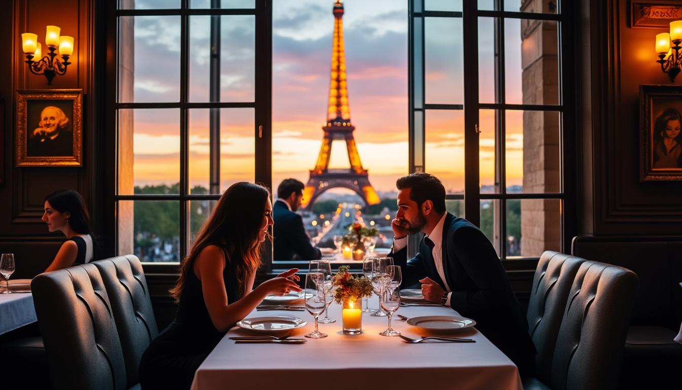 découvrez le top 10 des restaurants romantiques à paris pour des dîners inoubliables en tête-à-tête, alliant ambiance charmante et cuisine raffinée.