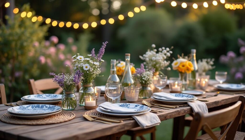 découvrez nos idées de décorations de table façon guinguette pour une ambiance conviviale et festive. créez une atmosphère chaleureuse avec des accessoires colorés et authentiques.