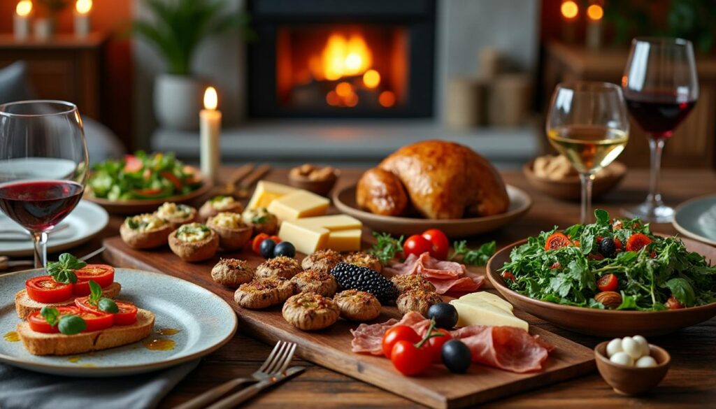 découvrez des idées de menus simples et savoureux pour réussir votre soirée entre amis, du apéritif au dessert.