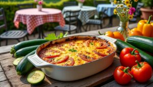 découvrez une recette facile et savoureuse de gratin de légumes façon guinguette, parfaite pour un repas convivial et coloré.