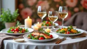 découvrez des recettes légères et savoureuses pour un repas romantique réussi, sans excès ni culpabilité.
