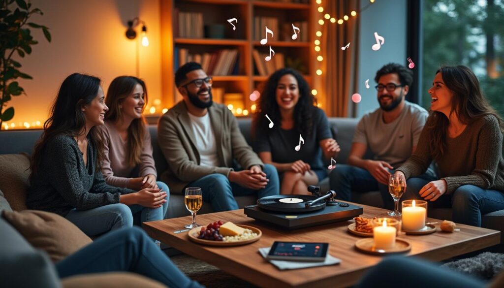 découvrez nos conseils pour sélectionner la musique idéale et créer une ambiance chaleureuse lors de votre soirée conviviale.